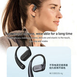 Wireless Bluetooth Earphone Ear-mounted - Black - Rear View
