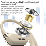 Wireless Bluetooth Earphone Ear-mounted - Black - Close-Up Angle