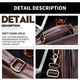 Retro Leather Men Shoulder Bag First Layer Cowhide - Brown