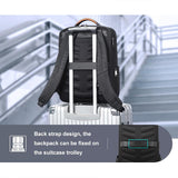 Waterproof Laptop Backpack with Usb & Type-c Port - Large Capacity Black - 45-Degree Angle