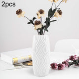 2-piece Plastic Vase Set for Creative Flower Arrangements Wet and Dry Decor - Pink - Extra Image