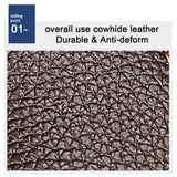 Stylish Genuine Leather Crossbody Chest Bag For Men And Women Functional And Versatile Design - Coffee - Close-Up Angle