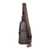 Stylish Genuine Leather Crossbody Chest Bag For Men And Women Functional And Versatile Design - Coffee - Extra Image