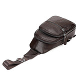 Stylish Genuine Leather Crossbody Chest Bag For Men And Women Functional And Versatile Design - Coffee - Extra Image