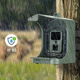 Outdoor Bird Watching Camera with Motion Sensor - Army Green Feeder - Rear View