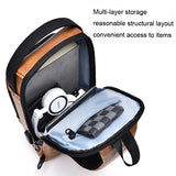 Waterproof Anti Theft Crossbody Backpack For Men - Black - Close-Up Angle