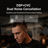 Wireless Noise-cancelling Bluetooth Earbuds with Dual Battery Display - T17 Black