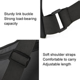 Leather Anti Theft Triangle Bag Secure Crossbody Chest Bag - Grey - Low Angle