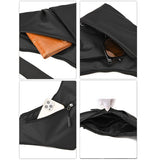 Leather Anti Theft Triangle Bag Secure Crossbody Chest Bag - Grey - Extra Image