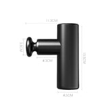 Portable Brushless Muscle Massager - Black - Top-Down View