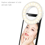 Selfie Ring Light for Mobile Phones - Beauty Enhancer - White - 45-Degree Angle