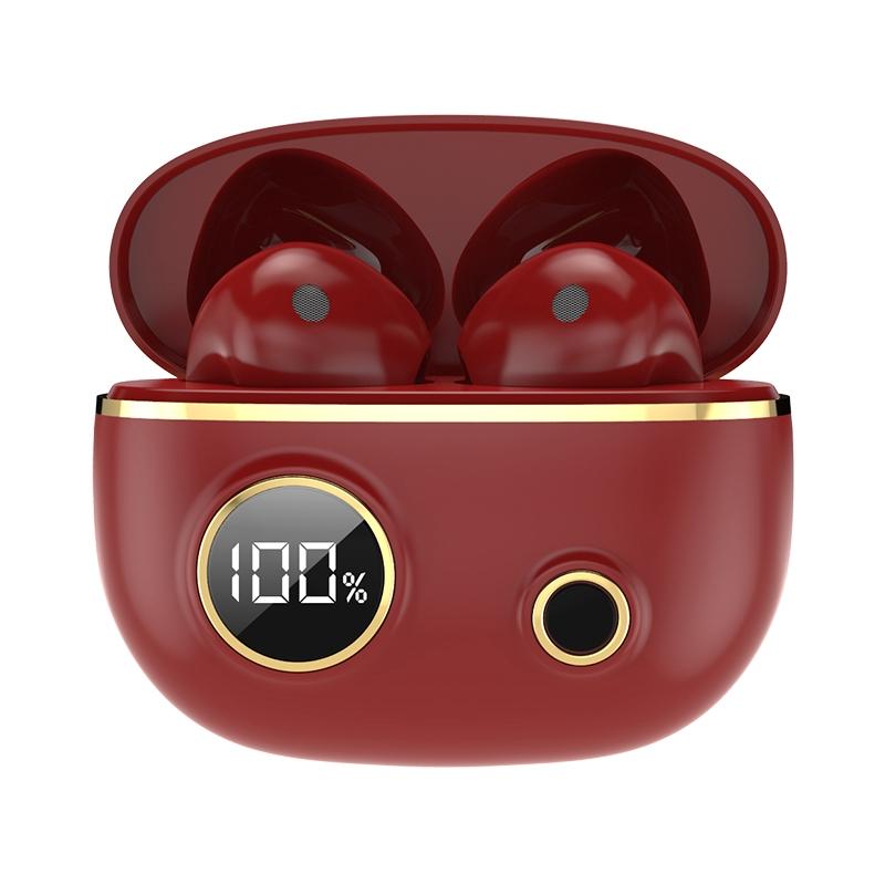 Waterproof 9d Stereo Bluetooth Earphones with Charging Case - Black