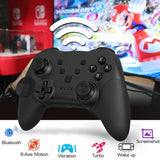Wireless Bluetooth Game Console Handle for Nintendo Switch with Vibrating Gyroscope - Black - 45-Degree Angle