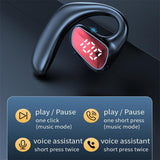Air Conduction Bluetooth Earphone - Business Model - Black - Top-Down View