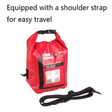 Waterproof 5L First Aid Bag For Outdoor Adventures Red - Rear View