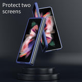 For Samsung Galaxy Z Fold4 5G Foldable Shockproof Phone Case - Blue