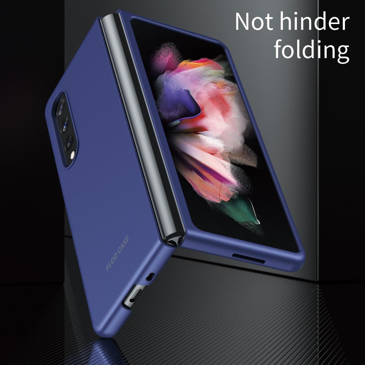 For Samsung Galaxy Z Fold4 5G Foldable Shockproof Phone Case - Blue
