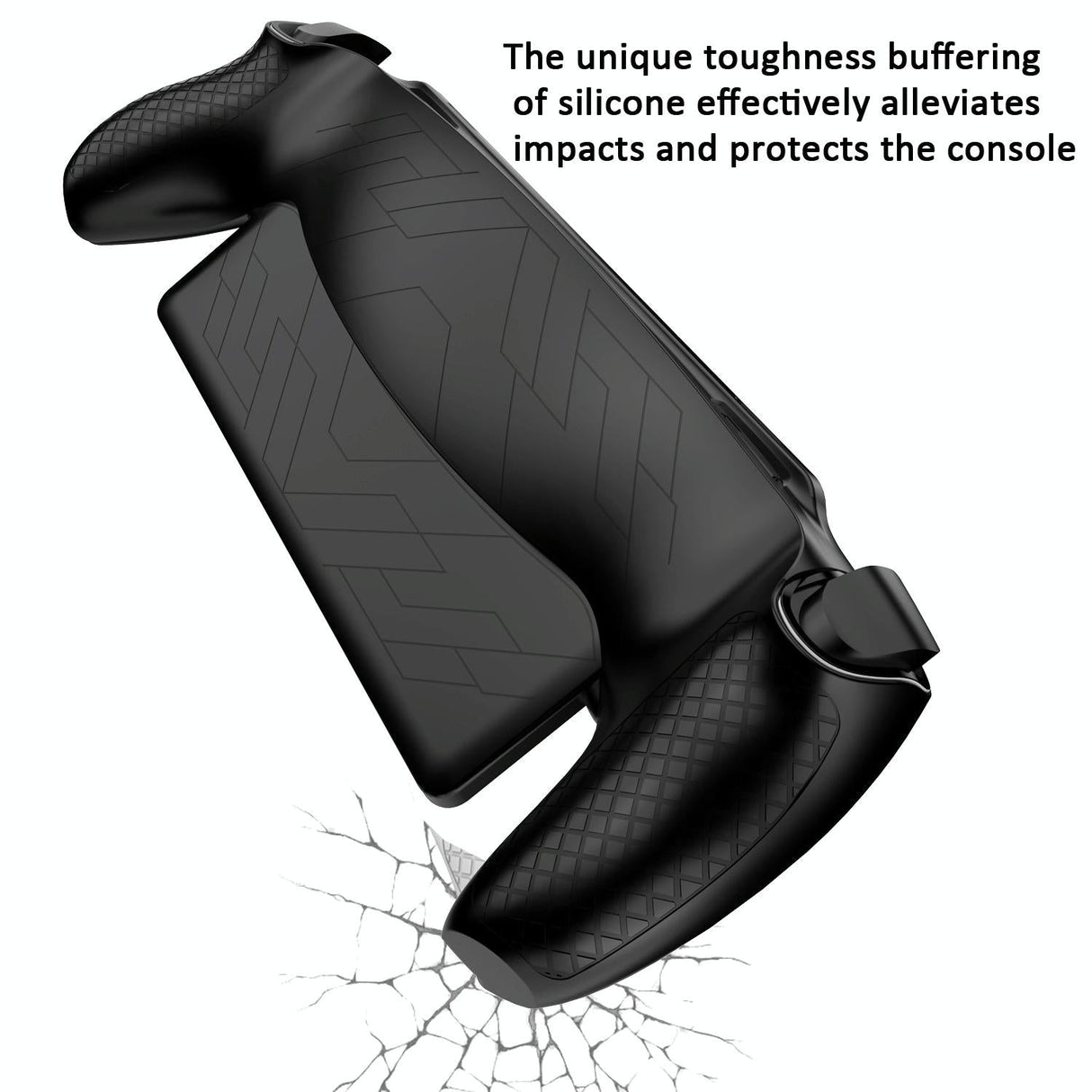 Protective Cover for Sony Ps Portal Game Console - All-inclusive Oil Spray Case - Black