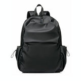 Versatile Double Laptop Backpack for Students and Professionals - Black - Front View