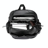 Versatile Double Laptop Backpack for Students and Professionals - Black - Top-Down View