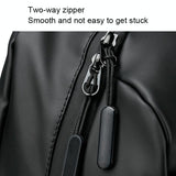 Versatile Double Laptop Backpack for Students and Professionals - Black - Rear View