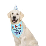 Pet Birthday Saliva Towel Double Cotton Triangle Scarf - Pink - Extra Image