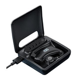 Wireless Bluetooth Headset with Digital Display and Charging Bin - Black