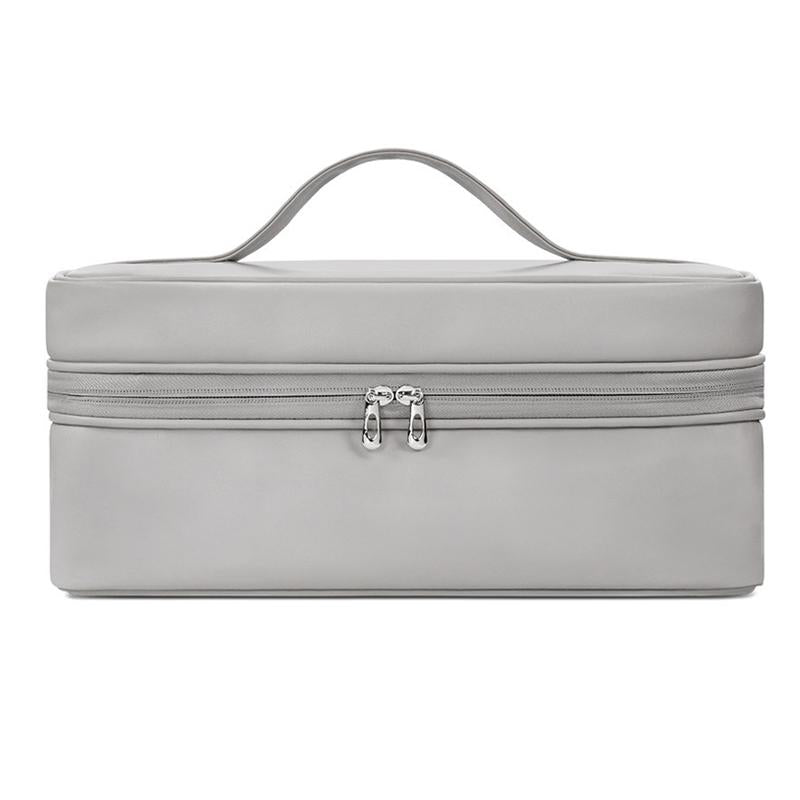 Multifunctional Leather Storage Bag for Dyson Airwrap - Grey