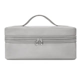Multifunctional Leather Storage Bag for Dyson Airwrap - Grey - Front View