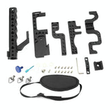 Video Cage Stabilizer With Metal Handle Black for Panasonic Lumix Gh3 / Gh4 - 45-Degree Angle