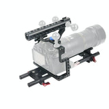 Video Cage Stabilizer With Metal Handle Black for Panasonic Lumix Gh3 / Gh4