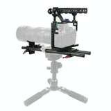 Video Cage Stabilizer With Metal Handle Black for Panasonic Lumix Gh3 / Gh4
