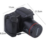 16X Zoom Hd Slr Camera In Black - Top-Down View