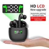 Waterproof Wireless Bluetooth Earbuds with Led Display and Hifi Sound - Black - Extra Image