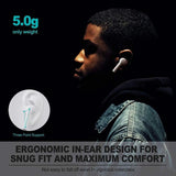Waterproof Wireless Bluetooth Earbuds with Led Display and Hifi Sound - Black - Extra Image