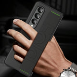 For Samsung Galaxy Z Fold4 5G Shockproof Wristband - Elastic - Black - 45-Degree Angle