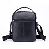 Retro Leather Shoulder Bag For Men Large Capacity - Black - Extra Image