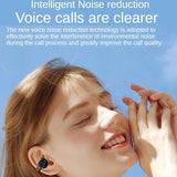 Wireless Single-ear Bluetooth 5.3 Earphone - Z28 - Black Box Packag - 45-Degree Angle