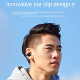 Wireless Single-ear Bluetooth 5.3 Earphone - Z28 - Black Box Packag - Rear View