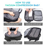 Large Capacity Vacuum Compression Backpack - Close-Up Angle