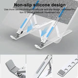 Lenovo Thinkplus Folding Laptop Stand - Silver - Side View