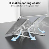 Lenovo Thinkplus Folding Laptop Stand - Silver - Low Angle