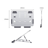 Foldable Aluminum Laptop Stand for Desktop Cooling - Elegant Silver
