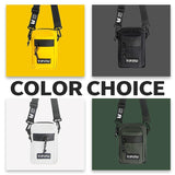 Stylish Single Shoulder Phone Bag For Students - Black - Close-Up Angle