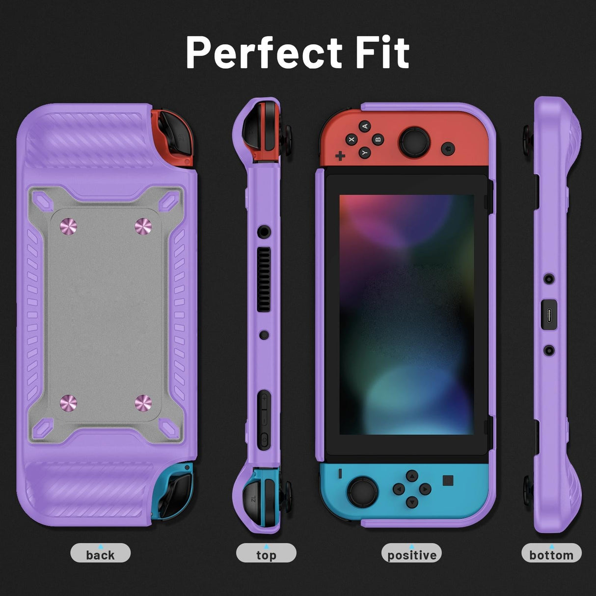 Protective Tpu Pc Case for Nintendo Switch Oled - Lilac