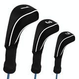 3-in-1 Golf Club Cover Set - No.1 No.3 No.5 - Blue - Close-Up Angle