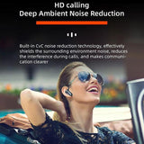 Digital Display Hanging Ear Bone Conduction Bluetooth Headset - Yx02 - Black - Close-Up Angle