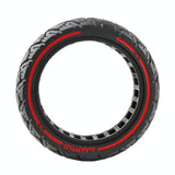 Universal 8.5 Electric Scooter Tire with 56 Card Slot - Off-road Red Line - Top-Down View
