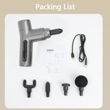 Mini Vibration Massage Gun - Brushless Grey - Close-Up Angle