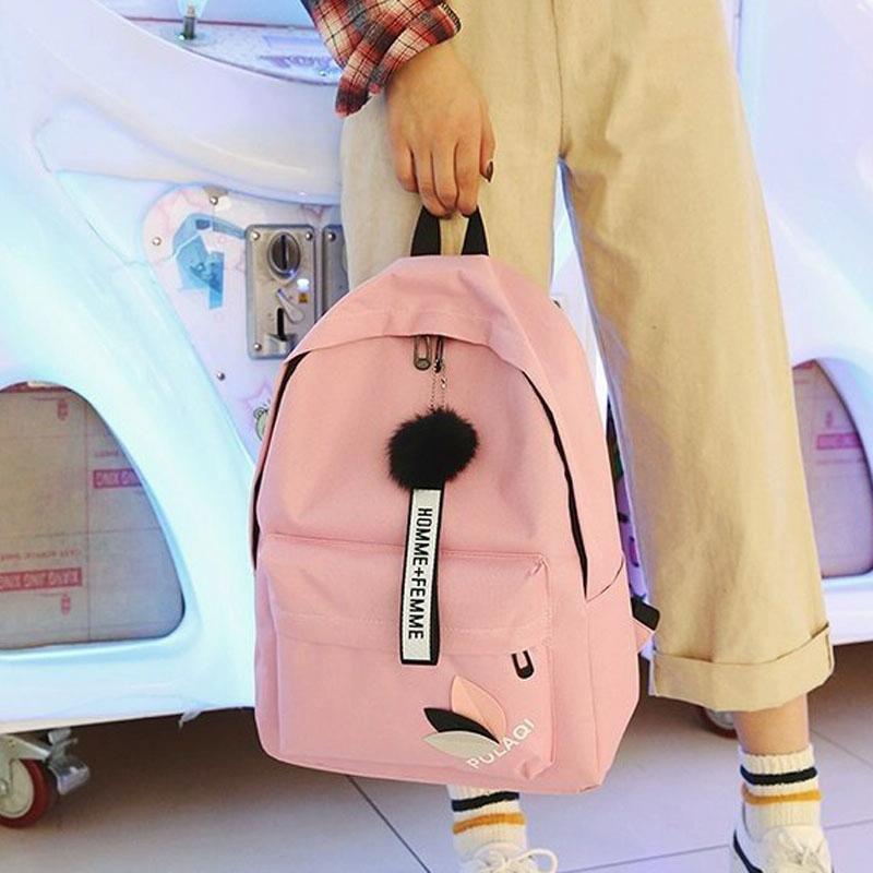 Student Canvas Backpack - Light Grey